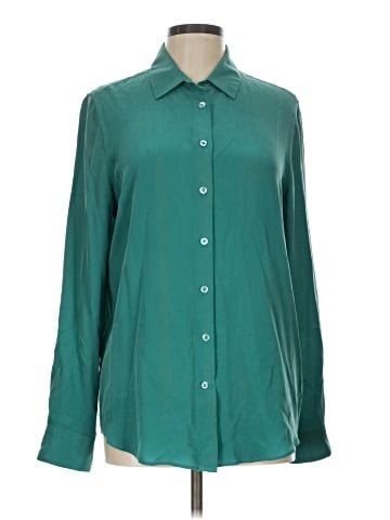 Equipment Long Sleeve Silk Top (view 1)