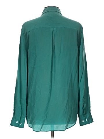 Equipment Long Sleeve Silk Top (view 2)
