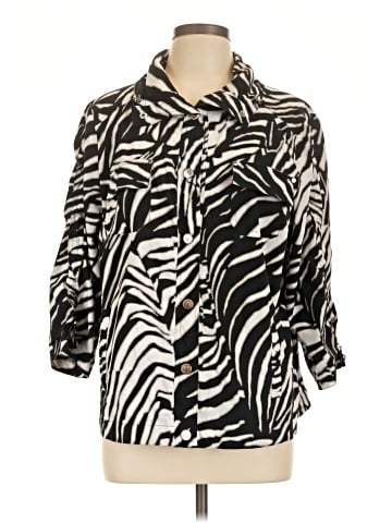 Zenergy by Chico's 3/4 Sleeve Button-Down Shirt (view 1)