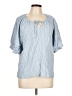 Zac & Rachel Blue 3/4 Sleeve Blouse Size L - photo 1