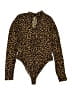 Privy Animal Print Brown Bodysuit Size M - photo 2