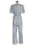 Charlotte Russe Chevron-herringbone Blue Jumpsuit Size L - photo 2