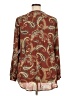 DR2 100% Polyester Paisley Brown Long Sleeve Blouse Size XL - photo 2