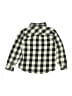 Hanna Andersson Checkered-gingham Gray Long Sleeve Button-Down Shirt Size 6 - photo 2