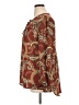 DR2 100% Polyester Paisley Brown Long Sleeve Blouse Size XL - photo 5