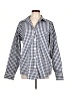L.L.Bean Checkered-gingham Blue Long Sleeve Button-Down Shirt Size L - photo 1