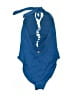 Swim Systems Solid Blue One Piece Swimsuit Size L - photo 2