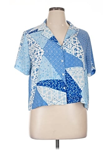 Rose + Olive Short Sleeve Blouse (view 1)