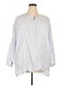 Ellos Silver 3/4 Sleeve Button-Down Shirt Size 22 - photo 1