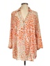 CAbi 100% Polyester Animal Print Orange 3/4 Sleeve Blouse Size L - photo 1