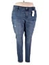 Lane Bryant Solid Blue Jeans Size 24 - photo 1
