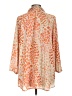 CAbi 100% Polyester Animal Print Orange 3/4 Sleeve Blouse Size L - photo 2