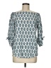 J. McLaughlin Blue 3/4 Sleeve Blouse Size M - photo 1
