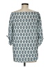 J. McLaughlin Blue 3/4 Sleeve Blouse Size M - photo 2