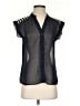 Francesca's 100% Polyester Black Short Sleeve Blouse Size S - photo 1