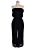 Elan Solid Black Jumpsuit Size L - photo 1