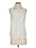 Bella Dahl Silver Sleeveless Button-Down Shirt Size S - photo 1