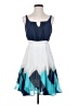 Max and Cleo 100% Polyester Graphic Blue Cocktail Dress Size 0 - photo 1