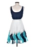 Max and Cleo 100% Polyester Graphic Blue Cocktail Dress Size 0 - photo 2