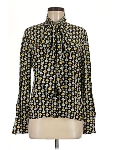 Tory Burch Long Sleeve Silk Top (view 1)
