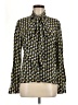 Tory Burch 100% Silk Black Long Sleeve Silk Top Size 8 - photo 1