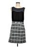 Moulinette Soeurs 100% Polyester Houndstooth Gray Casual Dress Size 8 - photo 1