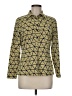 J. McLaughlin Print Yellow Long Sleeve Blouse Size M - photo 1