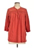 Anthony Richards 100% Cotton Red 3/4 Sleeve Blouse Size L - photo 1