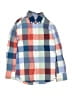 Crewcuts 100% Cotton Color Block Blue Long Sleeve Button-Down Shirt Size 8 - photo 1