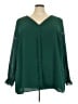 BLOOMCHIC 100% Polyester Green 3/4 Sleeve Blouse Size 26 - photo 1