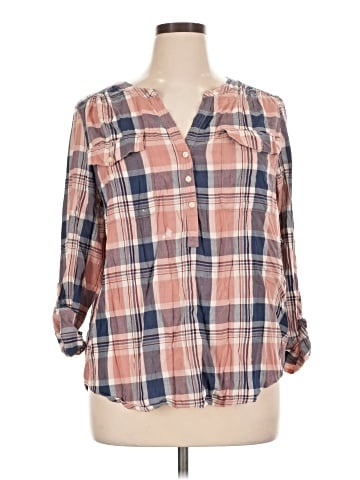 St. John's Bay 3/4 Sleeve Button-Down Shirt (view 1)