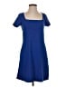 Aqua Solid Blue Casual Dress Size S - photo 1