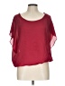Zeagoo 100% Polyester Burgundy Short Sleeve Blouse Size L - photo 1