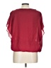 Zeagoo 100% Polyester Burgundy Short Sleeve Blouse Size L - photo 2