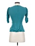 Parker 100% Silk Teal Short Sleeve Silk Top Size XS - photo 2