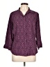 Covington 100% Polyester Paisley Purple 3/4 Sleeve Blouse Size L - photo 1