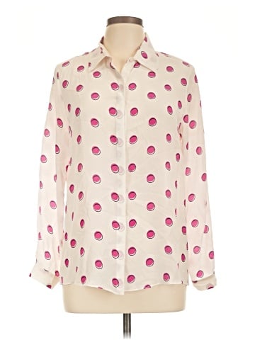 Zoe & Sam Long Sleeve Silk Top (view 1)
