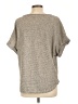 Max Studio Metallic Silver Short Sleeve Top Size L - photo 2