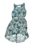 H&M 100% Polyester Tropical Teal Dress Size 10 - 11 - photo 1