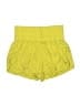 FP Movement 100% Polyamide Solid Yellow Shorts Size L - photo 1