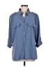 NY Collection 100% Polyester Blue 3/4 Sleeve Blouse Size M - photo 1