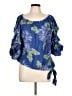 CeCe Blue 3/4 Sleeve Blouse Size L - photo 1