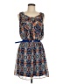 AB Studio Print Blue Casual Dress Size M - photo 1