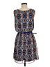 AB Studio Print Blue Casual Dress Size M - photo 2