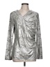 Zozo Metallic Silver Long Sleeve Blouse Size L - photo 1