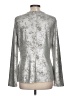 Zozo Metallic Silver Long Sleeve Blouse Size L - photo 2