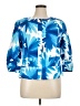 Coldwater Creek Print Blue Jacket Size 16 - photo 1