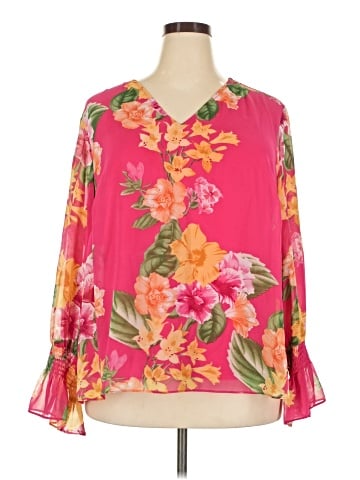 JM Collection 3/4 Sleeve Blouse (view 1)