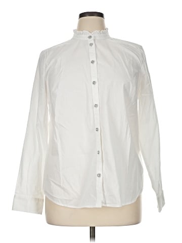 J.Crew Factory Store Long Sleeve Button-Down Shirt (view 1)