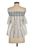 1.State 100% Cotton Ivory Short Sleeve Blouse Size S - photo 2
